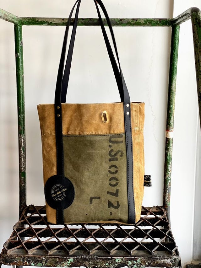 Repurposed military canvas bags outlet